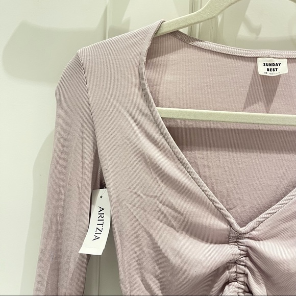 Aritzia Sunday Best Vida Longsleeve in Munro Mauve (XS) - Picture 10 of 10